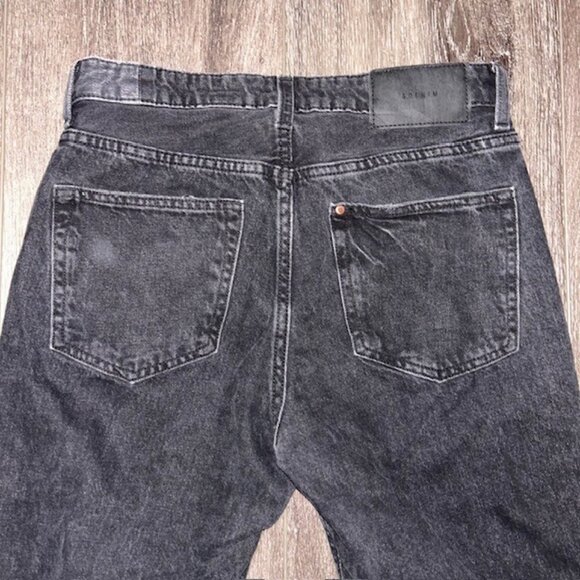 &Denim by H&M Women Boyfriend Mid Rise Black Denim Pants Jeans Size 2 - Picture 5 of 5